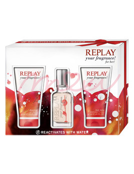 Replay your fragrance! for Her, Edt 20ml + 50ml sprchový gel + 50ml telove mlieko