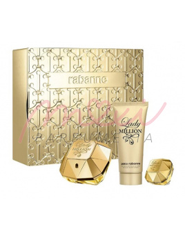 Paco Rabanne Lady Million, Parfumovaná voda 80ml + Parfumovaná voda 5ml + Telové mlieko 100ml