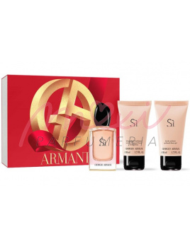 Giorgio Armani Si SET: Parfémovaná voda 50ml + Telové mlieko 50ml + Sprchový gél 50ml